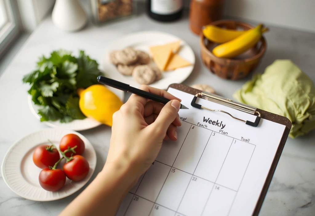 Handgeschriebener Wochenplan